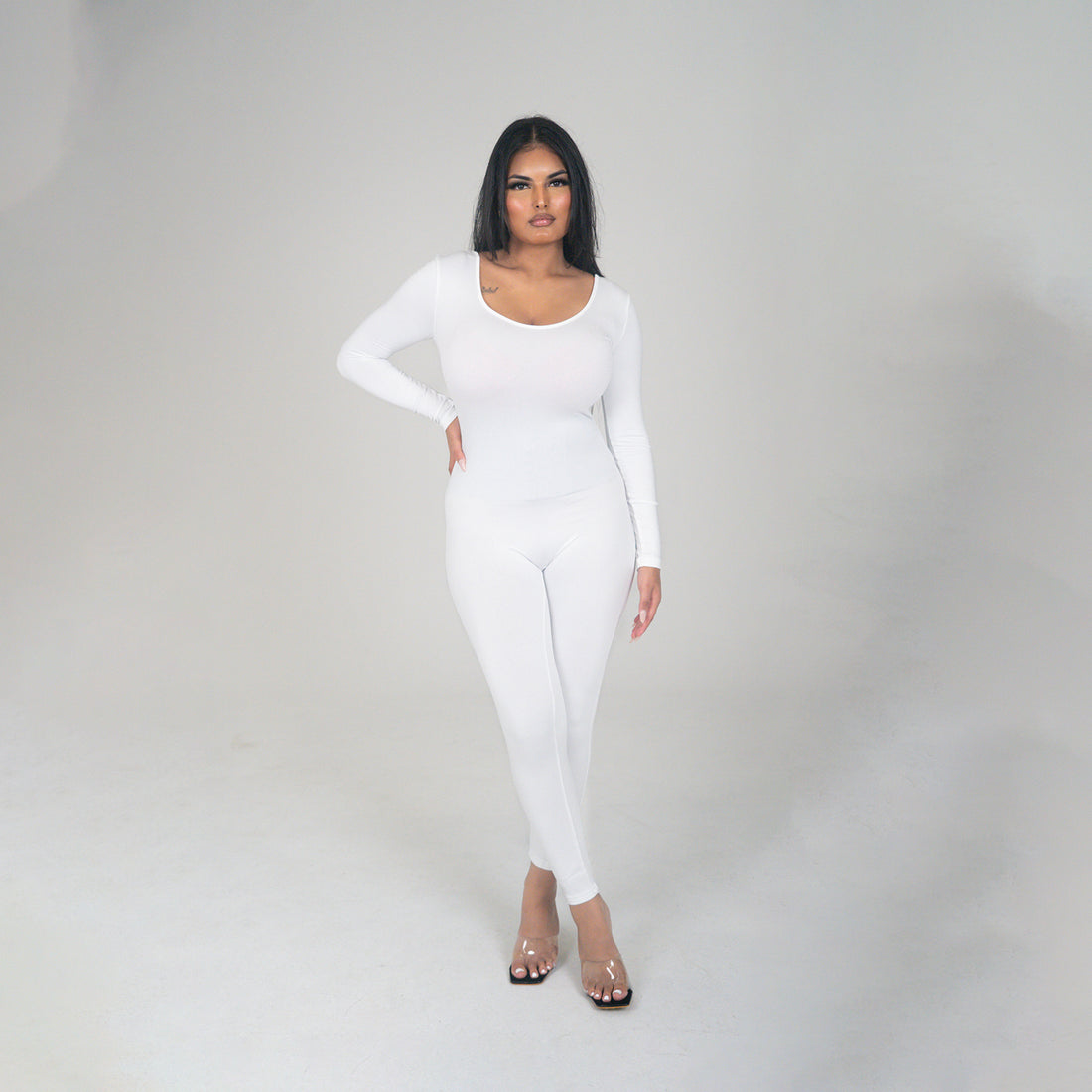 White Fall Jumpsuit
