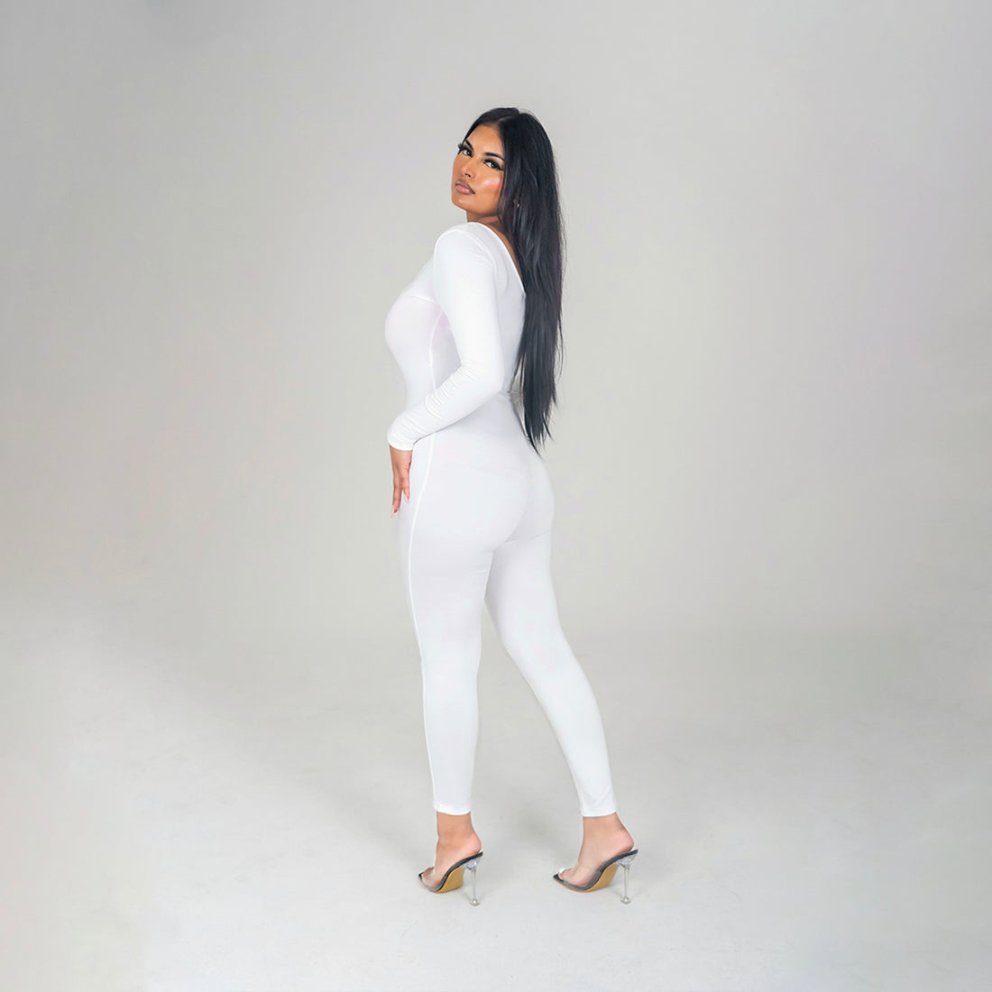 White Fall Jumpsuit